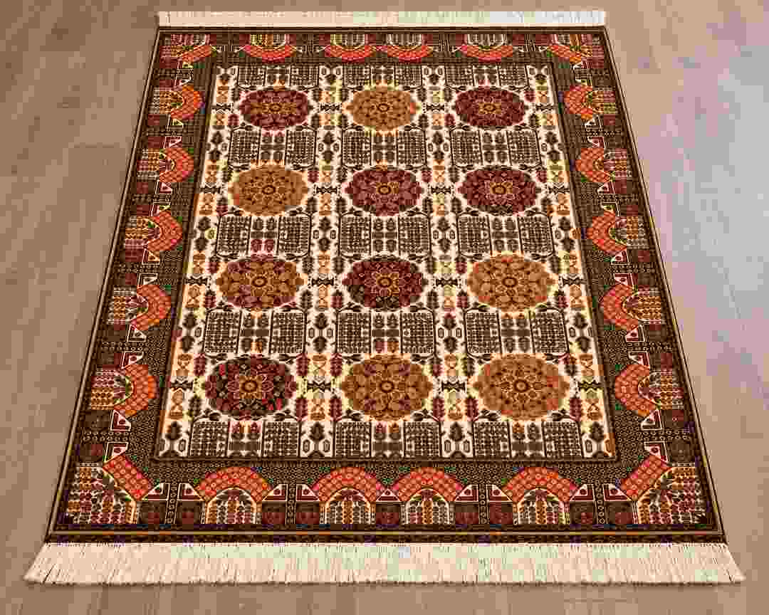 Traditional Afghan Handwoven Red Geometric Wool Rug