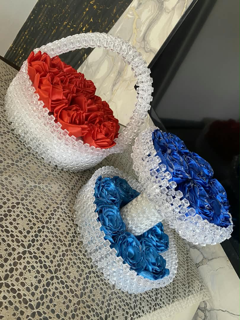 Handmade Decorative Crystal Basket